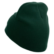 Licensed 17th Airborne Division Veteran Embroidered 8 Inch Knitted Short Beanie - DK-Green OSFM