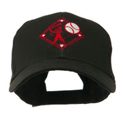 Baseball with Big Ball Logo Embroidered Cap