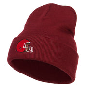 Football Helmet Embroidered Long Beanie