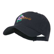 USA State Flower Illinois Violet Embroidered Cap