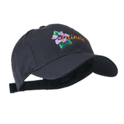 USA State Flower Illinois Violet Embroidered Cap