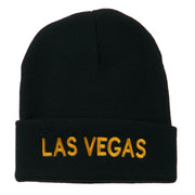 Las Vegas Embroidered Long Beanie