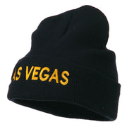 Las Vegas Embroidered Long Beanie