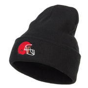 Football Helmet Embroidered Long Beanie