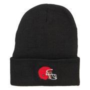 Football Helmet Embroidered Long Beanie