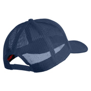 Marines Letter Embroidered Solid Cotton Twill Mesh Prostyle Cap - Navy OSFM