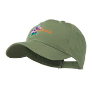 USA State Flower Illinois Violet Embroidered Cap