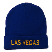 Las Vegas Embroidered Long Beanie