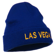 Las Vegas Embroidered Long Beanie