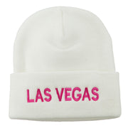 Las Vegas Embroidered Long Beanie