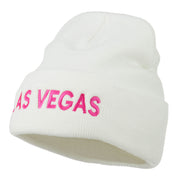 Las Vegas Embroidered Long Beanie