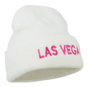 Las Vegas Embroidered Long Beanie