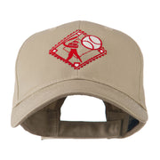 Baseball with Big Ball Logo Embroidered Cap