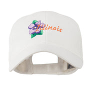 USA State Flower Illinois Violet Embroidered Cap