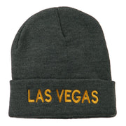 Las Vegas Embroidered Long Beanie