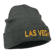 Las Vegas Embroidered Long Beanie