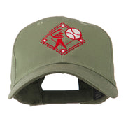 Baseball with Big Ball Logo Embroidered Cap