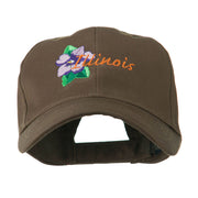 USA State Flower Illinois Violet Embroidered Cap