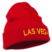 Las Vegas Embroidered Long Beanie