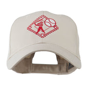 Baseball with Big Ball Logo Embroidered Cap