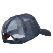 Thin Red Blue Line USA Flag Patched Mesh Cap