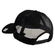 US Marine Corps Emblem Design Embroidered Solid Cotton Twill Mesh Prostyle Cap - Black OSFM