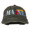 Maine Lighthouse Embroidered Washed Pigment Dyed Cap