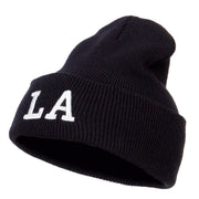 LA Louisiana State Embroidered Long Beanie