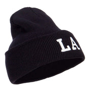 LA Louisiana State Embroidered Long Beanie