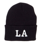 LA Louisiana State Embroidered Long Beanie