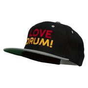 Love Drum Embroidered Two Tone Snapback Cap