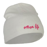 Mom Life Embroidered Knitted Short Beanie