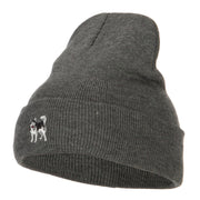 Alaskan Malamute Embroidered Long Beanie