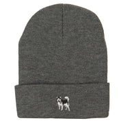 Alaskan Malamute Embroidered Long Beanie