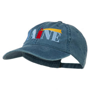 Maine Lighthouse Embroidered Washed Pigment Dyed Cap