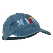 Maine Lighthouse Embroidered Washed Pigment Dyed Cap