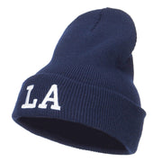 LA Louisiana State Embroidered Long Beanie