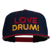 Love Drum Embroidered Two Tone Snapback Cap