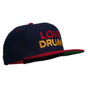 Love Drum Embroidered Two Tone Snapback Cap