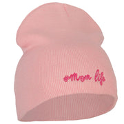 Mom Life Embroidered Knitted Short Beanie