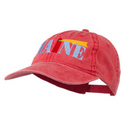 Maine Lighthouse Embroidered Washed Pigment Dyed Cap