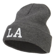 LA Louisiana State Embroidered Long Beanie