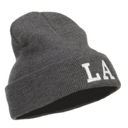 LA Louisiana State Embroidered Long Beanie