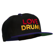 Love Drum Embroidered Two Tone Snapback Cap