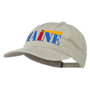 Maine Lighthouse Embroidered Washed Pigment Dyed Cap