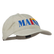 Maine Lighthouse Embroidered Washed Pigment Dyed Cap