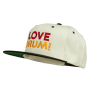 Love Drum Embroidered Two Tone Snapback Cap