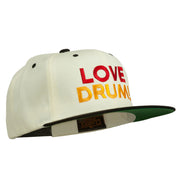 Love Drum Embroidered Two Tone Snapback Cap