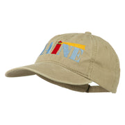 Maine Lighthouse Embroidered Washed Pigment Dyed Cap