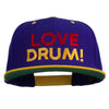 Love Drum Embroidered Two Tone Snapback Cap